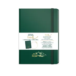 Luxi jegyzetfüzet üres - A5 - laminált - üvegzöld